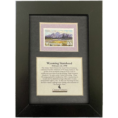 Framed Stamp Gift/Award Celebrating Wyoming