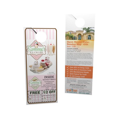 3.5" x 8.5" - Door Hangers - Full Color - 100lb. Gloss Book