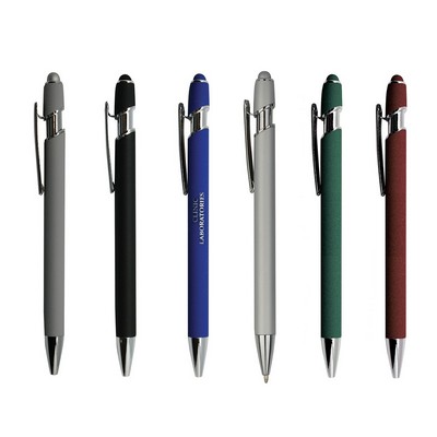 Metal Pen and Stylus with Soft Rubber