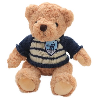 Traditional Teddy Bear With Sweater Medal