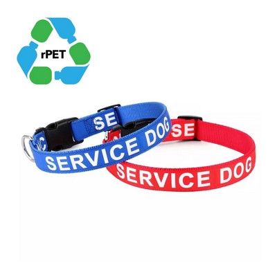 1"W x 26"L Eco-friendly rPET Polyester Pet Collar w/ Buckle Release