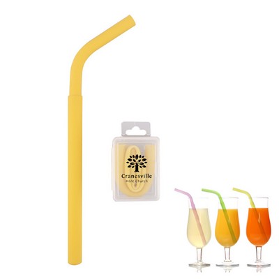 Collapsible Silicone Straw With Carrying Case