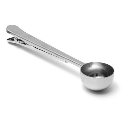 Stainless Steel Coffee Scoop with Clip