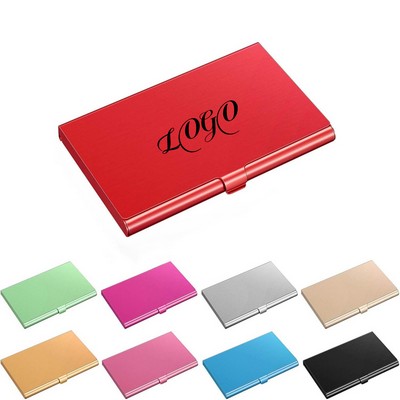 Aluminum Flip Top Business Card Holder