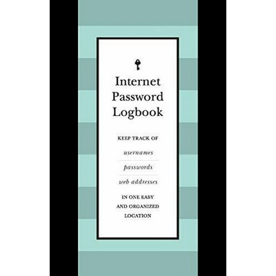 Internet Password Logbook (Black Leatherette) (Keep track of usernames, pas