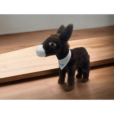 Donkey Plush Toy with Screen Printed Bandana