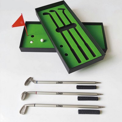 Mini Desktop Golf Ball Pen Gift Set