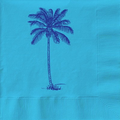 Bermuda Blue 3-Ply Cocktail Beverage Napkins - Custom Digital Print