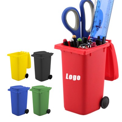 Mini Trash Can Pen Holder