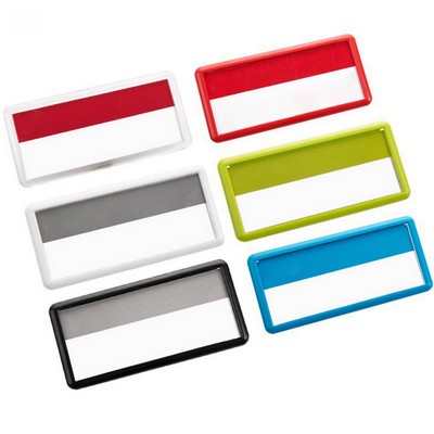 Durable Large Reusable Plastic Name Tag: Customizable Design