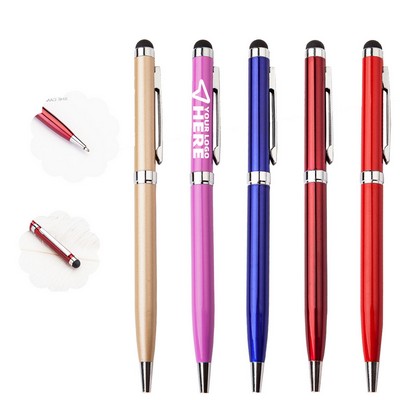 Twist Action High Quality Promotion Gift Metal Slim Ball Pen