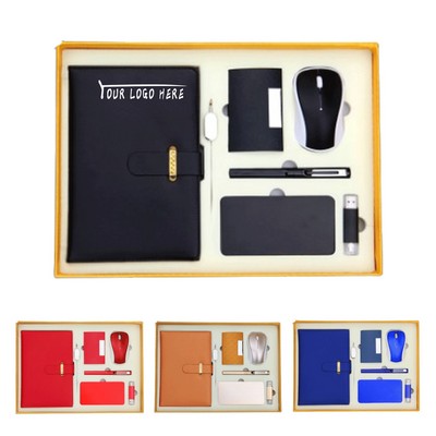 Luxury A5 PU Cover Notebook with Office Supplies Gift Set