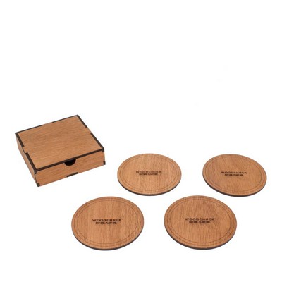 Wooden Coaster Box Set - Round