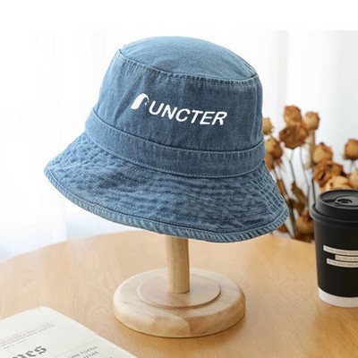 Summer Unisex Bucket Hat Washed Jean Denim Fisherman Hat