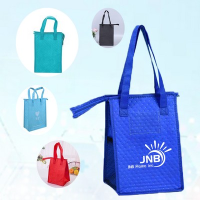 Insulated Zippered Lunch Tote Bag