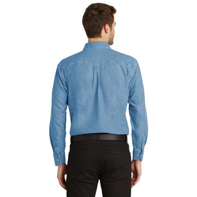 Port Authority Tall Long Sleeve Denim Shirt.