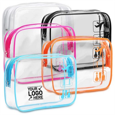 Transparent Zippered Toiletry Pouch for Travel Essentials