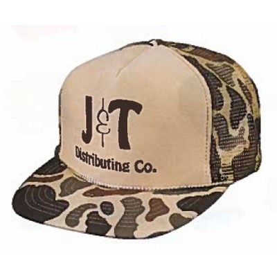 Summer Camouflage Cap w/Solid Front Panel