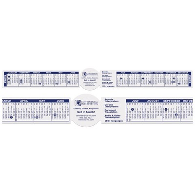 Circle Monitor/Keyboard Strip Calendar (16"x2")