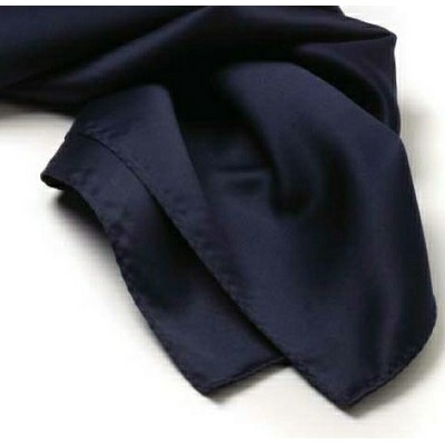 Navy Blue Polyester Satin Scarf - 30"x30"