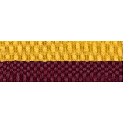 Snap Clip "v" Neck Ribbon 7/8"x32" - Maroon / Gold