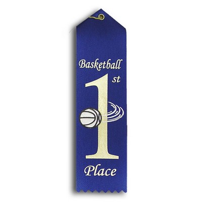 Stock Basketball Event Ribbon - 1st Place