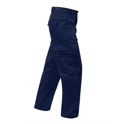 Men's Navy Blue Poly/ Cotton Twill EMT Pants (M, L, XL Long Length)