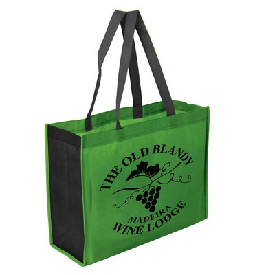 Two Toned 16" x 12" + 6" Gusseted Tote Bag