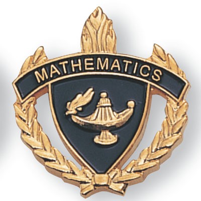 1" Enameled Mathematics Academic Award Pin