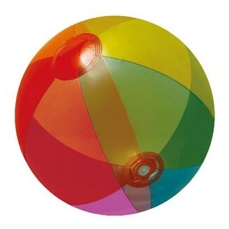 Inflatable Translucent Rainbow Beach Ball (16")