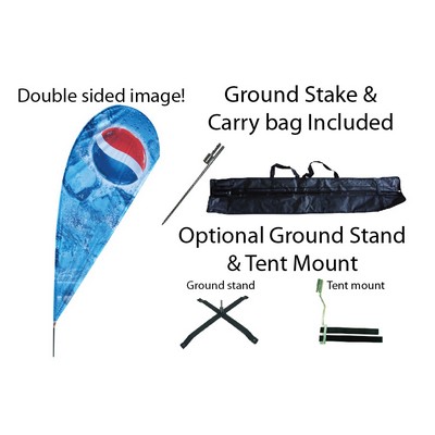 14' Double Sided Tear Drop Flag Kit