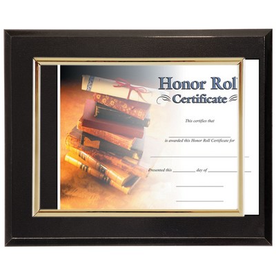 Gloss Black Slide In Certificate Plaque-8x10" Doc