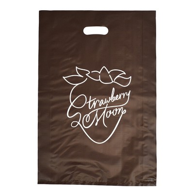 Frosted Espresso Brown Colored Poly Merchandise Bag/ 2.5 Mil (14"x3"x21")