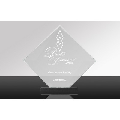 PINNACLE: Glass & Stone Desk Award (10" x 8½" x 2")