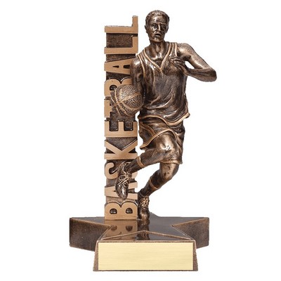 6.5" Male Basketball Billboard Resin Series Trophy