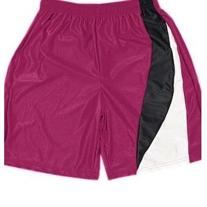 Adult Cool Mesh 5" Inseam Athletic Short w/ Contrast 2 Color Left Side Panel