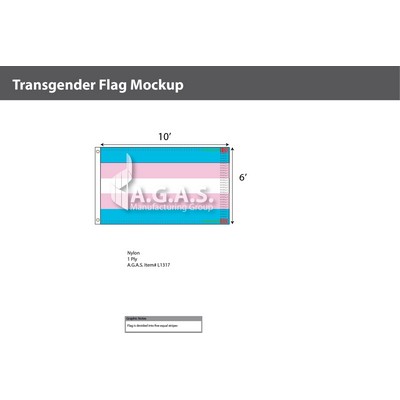 Transgender Deluxe Flag 6'X10'