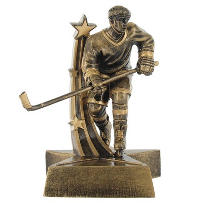 6" Resin Male Ice Hockey Trophy