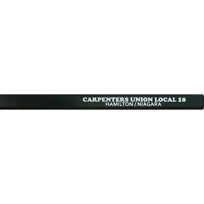 Carpenter pencil with red and black lead, printed one side, import, assorted colors, screen printed