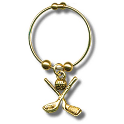 Stock Wine Charm- Crossed Clubs