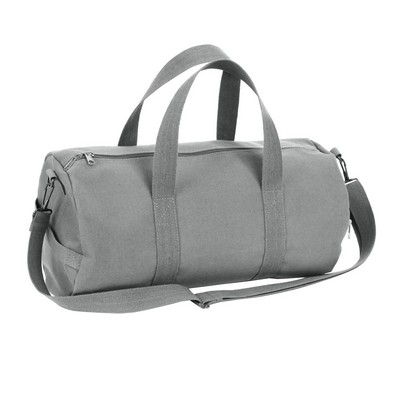 Gray 19" Heavyweight Canvas Shoulder Bag