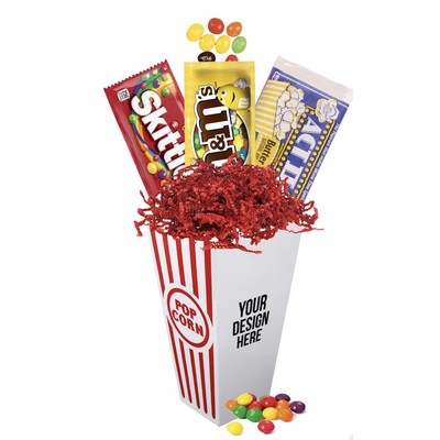 Movie Night Candy & Popcorn Basket