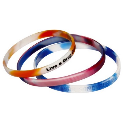 Custom Swirl Slim Silicone Wristband