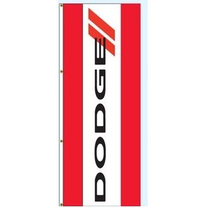 Single Face Free Flying Drape Flags (Center Panel - Dodge®) (3' x 8')