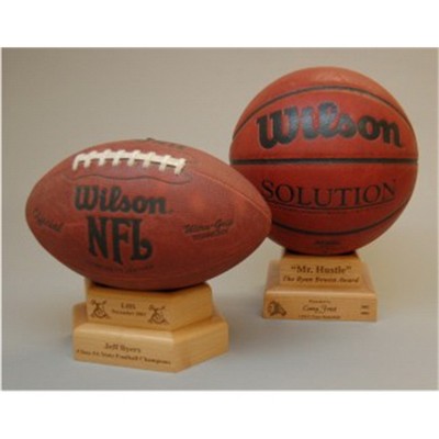 4.75" x 7" - Hardwood Football Display Stands