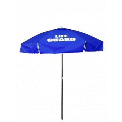 6' Kemp USA Royal Blue Umbrella w/Lifeguard Imprint