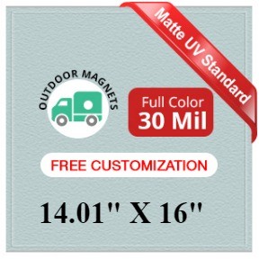 14.01 to 16 Square Inches Outdoor Magnets - 30 Mil