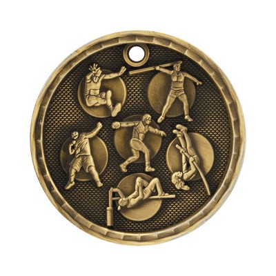 2" 3D Track & Field Event Medal