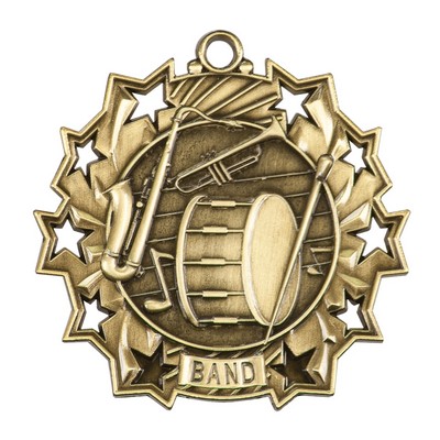 2.25" Ten Star Band Medal