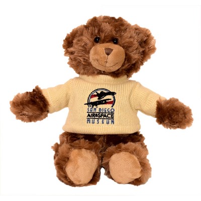 11" Roary Bear w/Machine Knit Sweater Embroidered